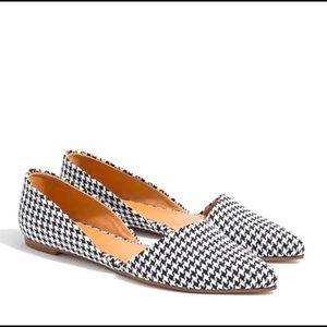 J. Crew B&W Zoe Houndstooth Dorsay Flats
